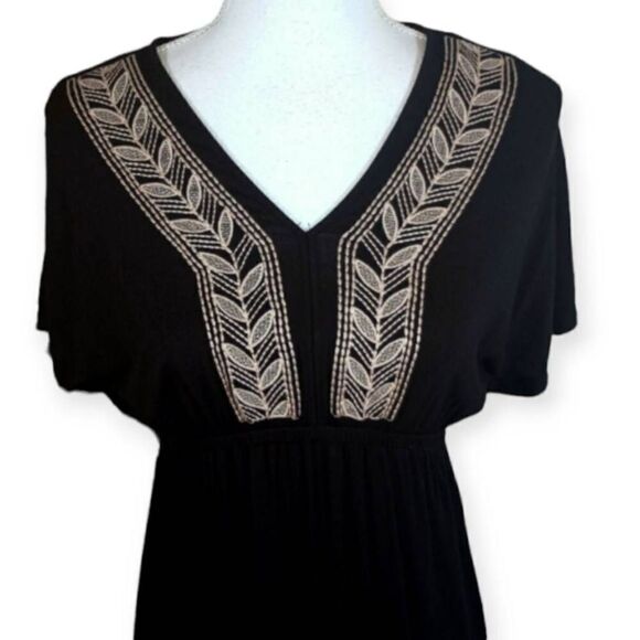 DESIGN HISTORY BLACK & CREAM MAXI DRESS SZ.S EUC. - Picture 2 of 5
